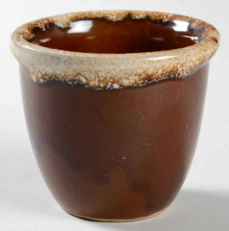 Brown Drip Custard Cup by Nelson McCoy-1