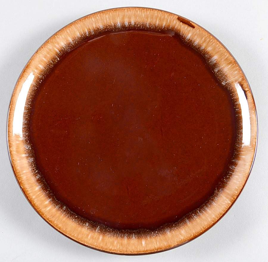 Brown Drip Salad Plate by Nelson McCoy-1