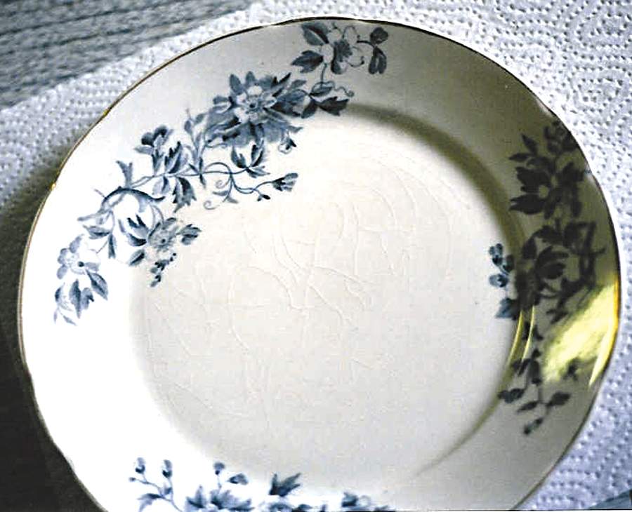 Severn Blue Dinner Plate by Crescent Pottery (USA)-1