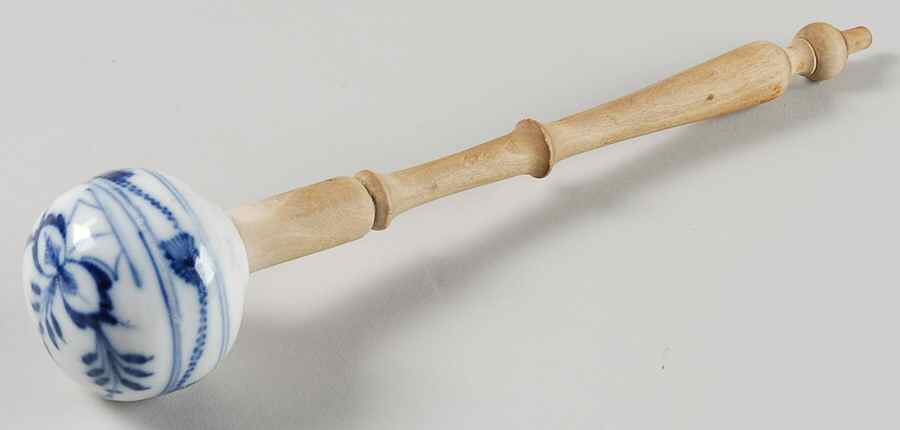Blue Onion Ball Shaped Masher & Wood Handle by Unknown Manufacturer-1