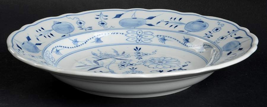 Blue Onion Large Rim Soup Bowl by Unknown Manufacturer-1