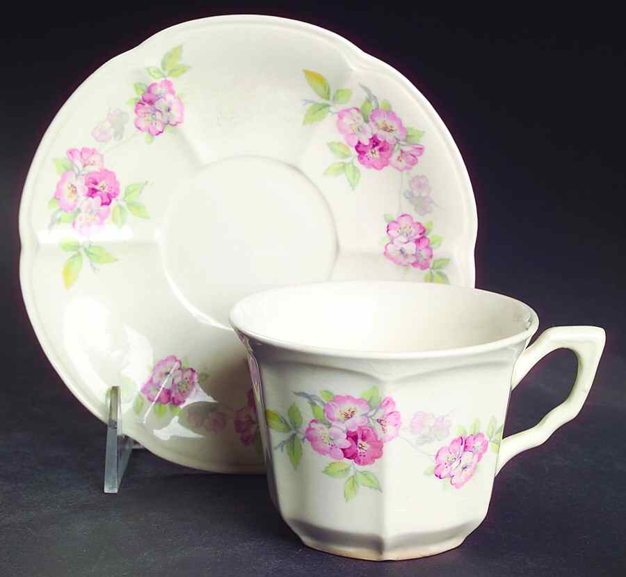 UC403 Flat Cup & Saucer Set by Unknown Manufacturer-1