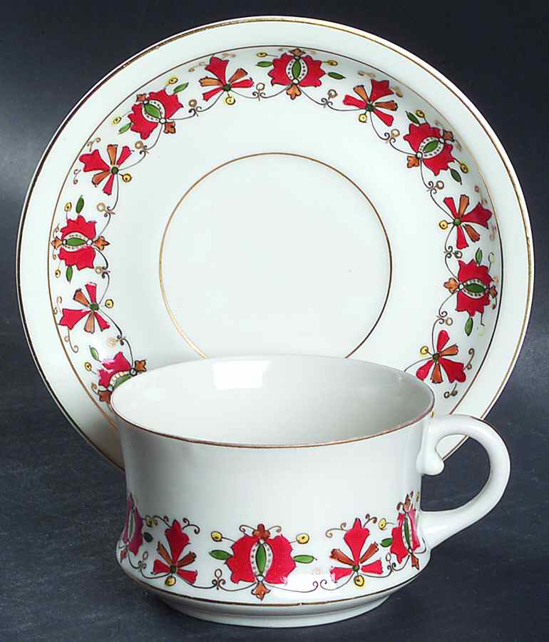 UC404 Flat Cup & Saucer Set by Unknown Manufacturer-1
