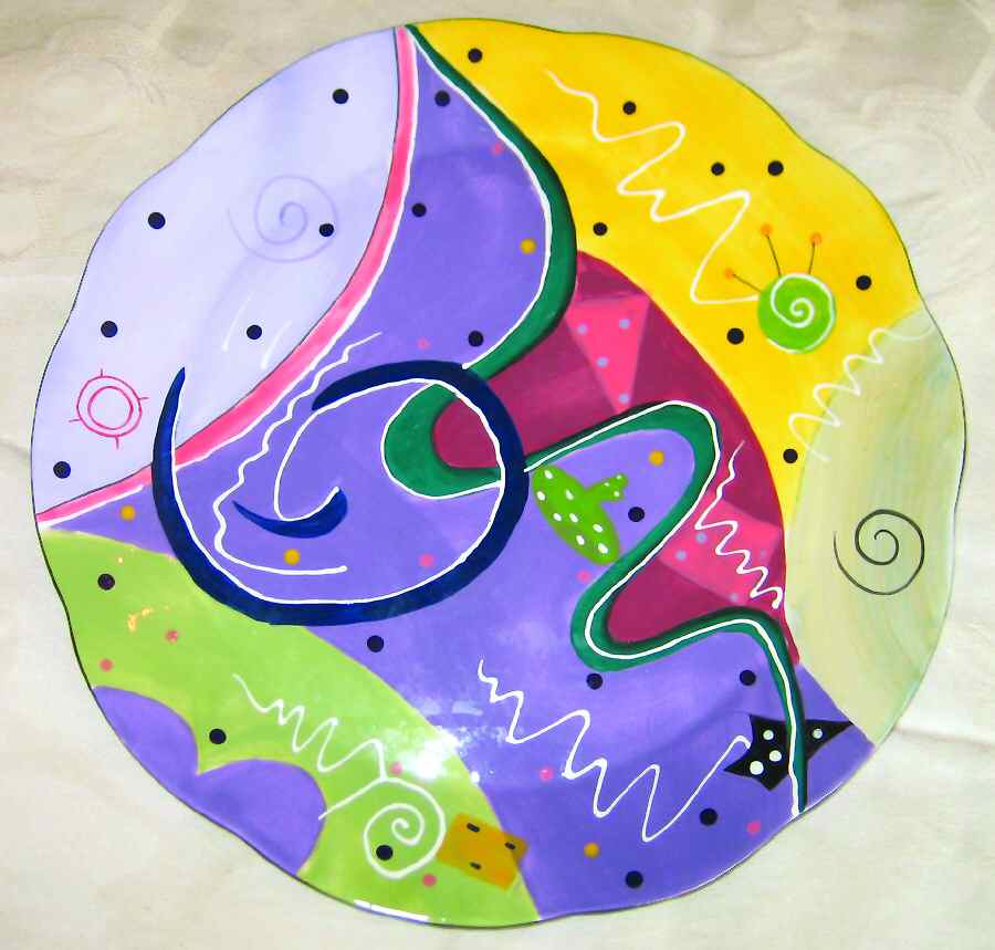 Spiral Dinner Plate by Unknown Manufacturer-1