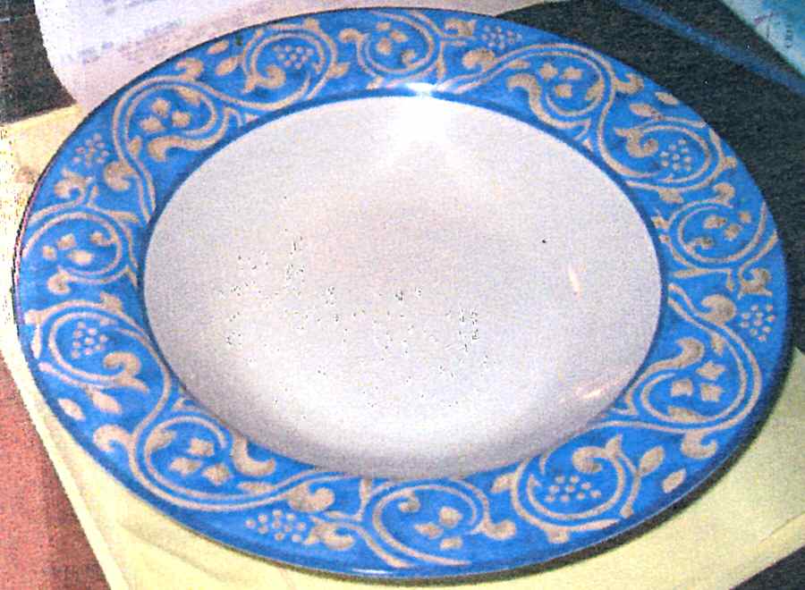 Pavillon Blue Rim Soup Bowl by Sango-1