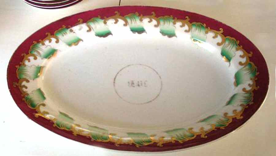 UC438 14" Oval Serving Platter by Unknown Manufacturer-1