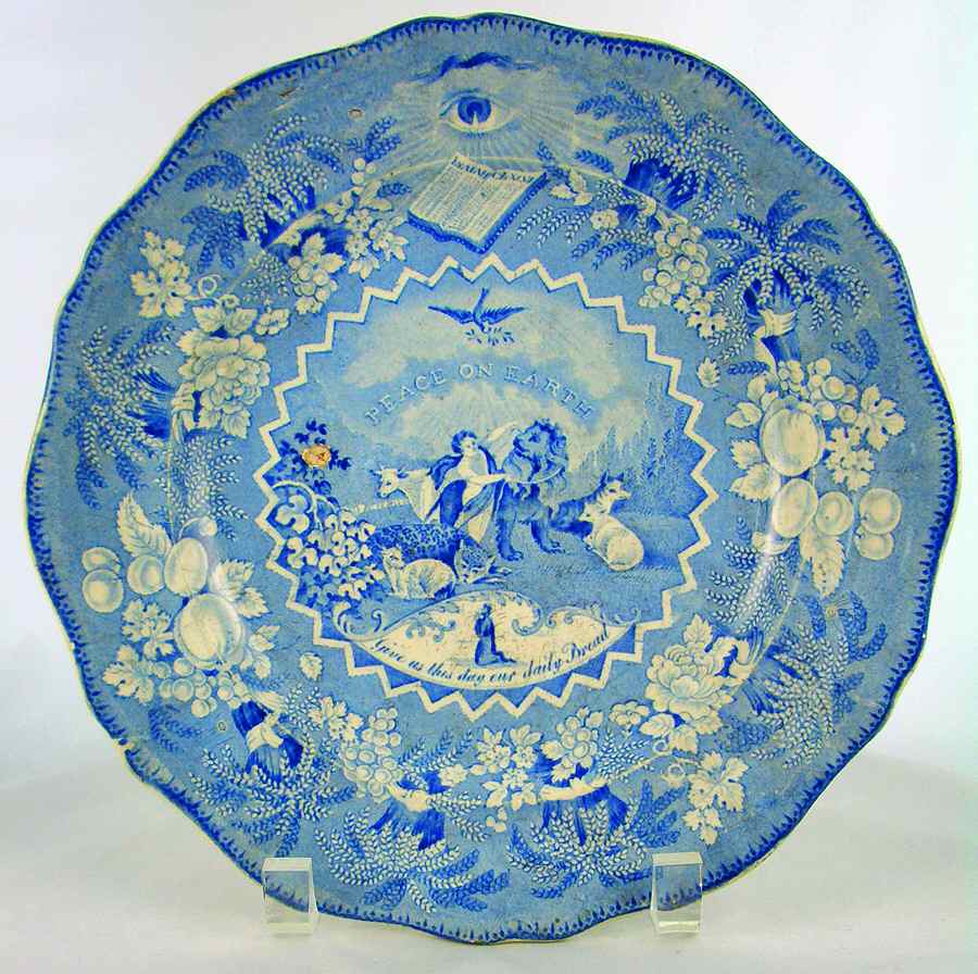 Millenium Blue Luncheon Plate by Ralph Stevenson &Son-1