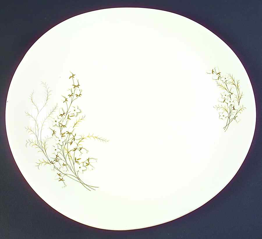 Wood Hyacinth 12" Oval Serving Platter by Universal-1