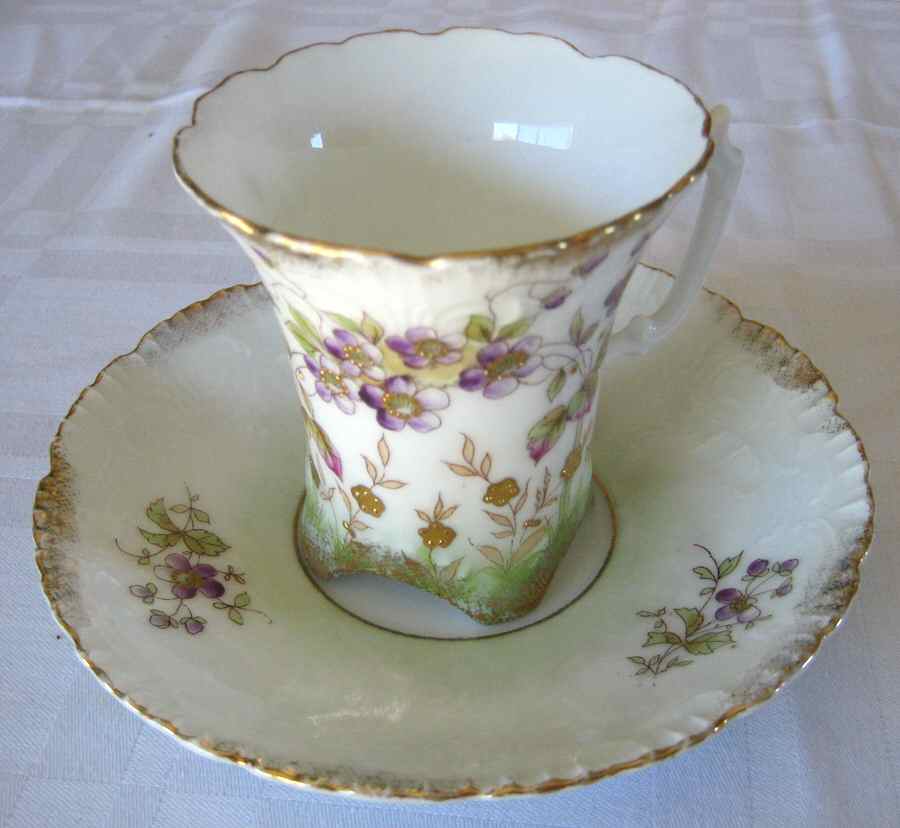 4228 Footed Cup & Saucer Set by Unknown Manufacturer-1