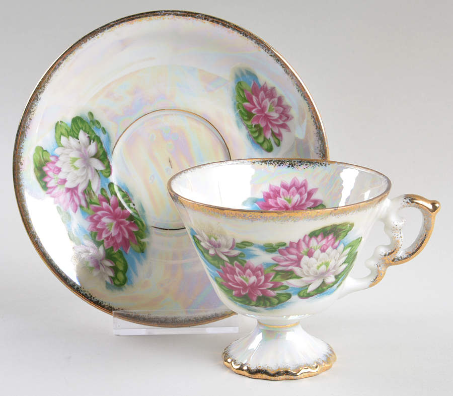 Flower of the Month Footed Cup & Saucer Set by Ucagco-1
