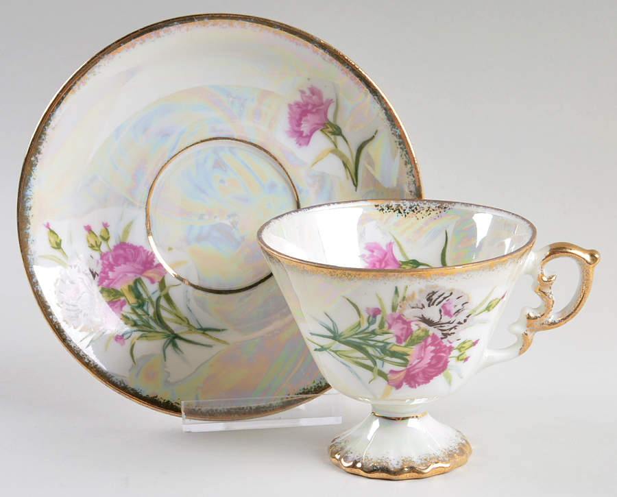 Flower of the Month Footed Cup & Saucer Set by Ucagco-1