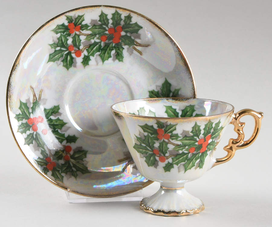 Flower of the Month Footed Cup & Saucer Set by Ucagco-1