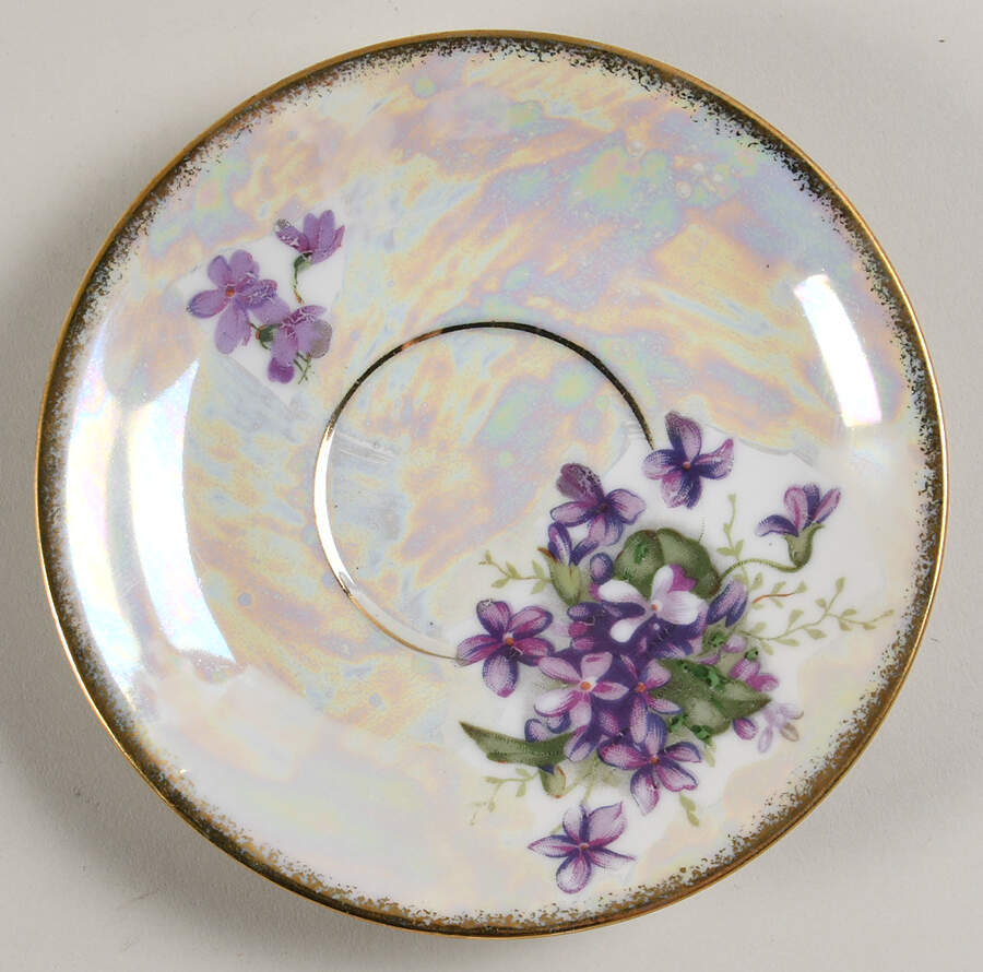 Flower of the Month Saucer for Footed Cup by Ucagco-1
