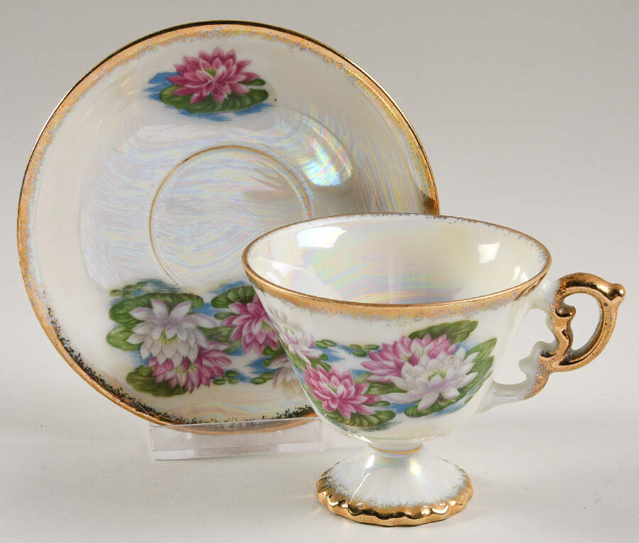 Flower of the Month Footed Cup & Saucer Set by Ucagco-1