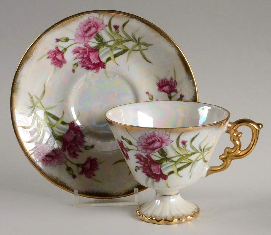 Flower of the Month Footed Cup & Saucer Set by Ucagco-1