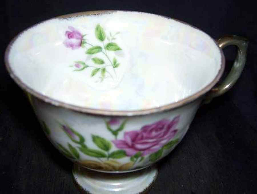 Flower of the Month Footed Cup & Saucer Set by Ucagco-1