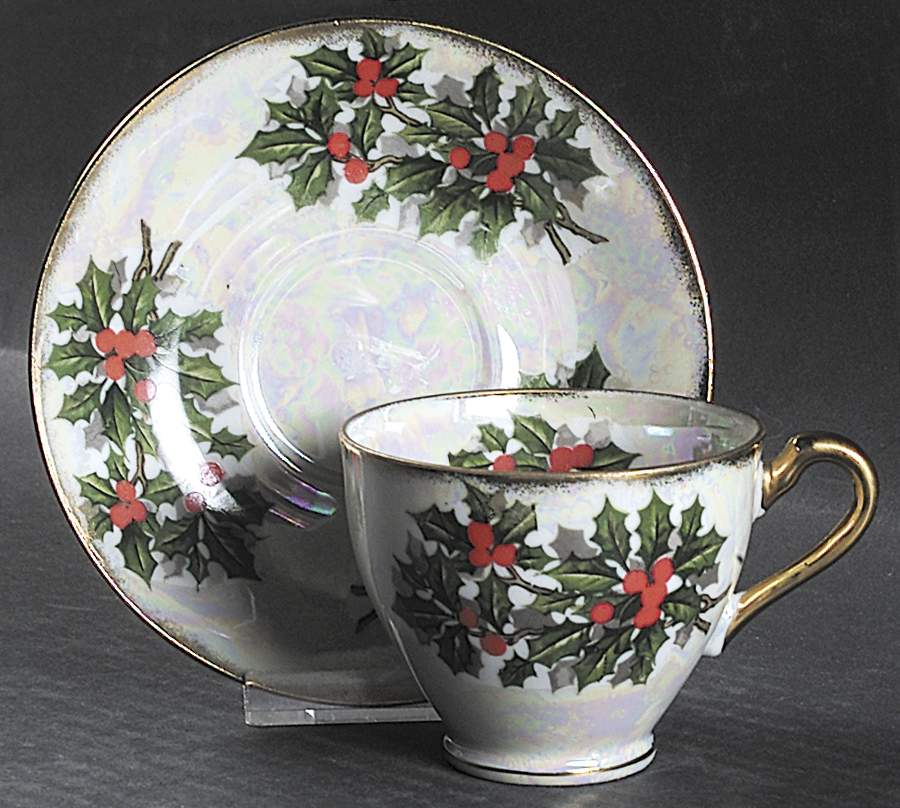 Flower of the Month Footed Cup & Saucer Set by Ucagco-1