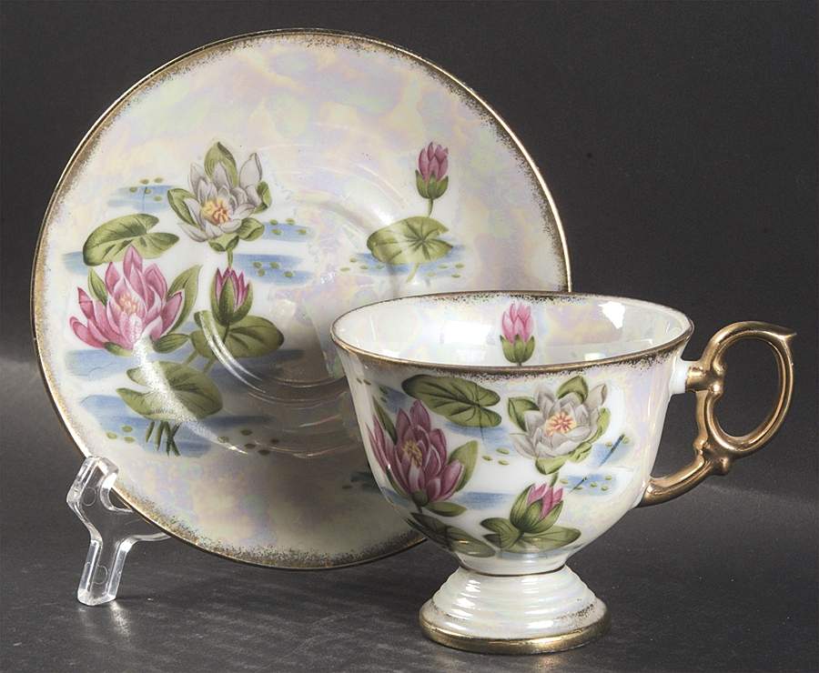 Flower of the Month Footed Cup & Saucer Set by Ucagco-1