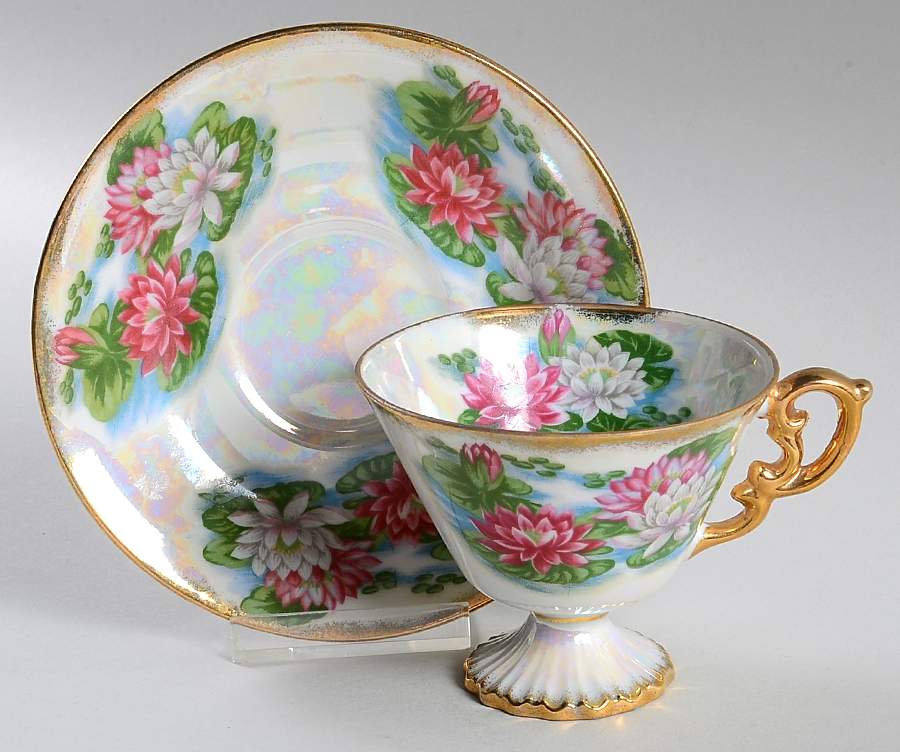 Flower of the Month Footed Cup & Saucer Set by Ucagco-1