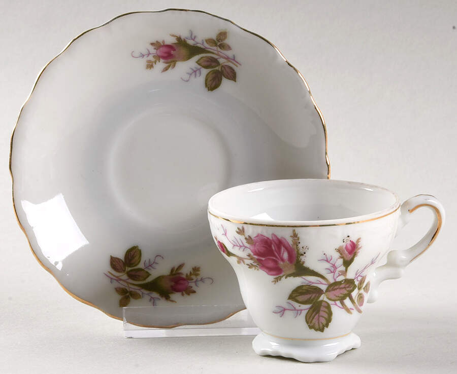 12-105V Footed Demitasse Cup & Saucer Set by Unknown Manufacturer-1