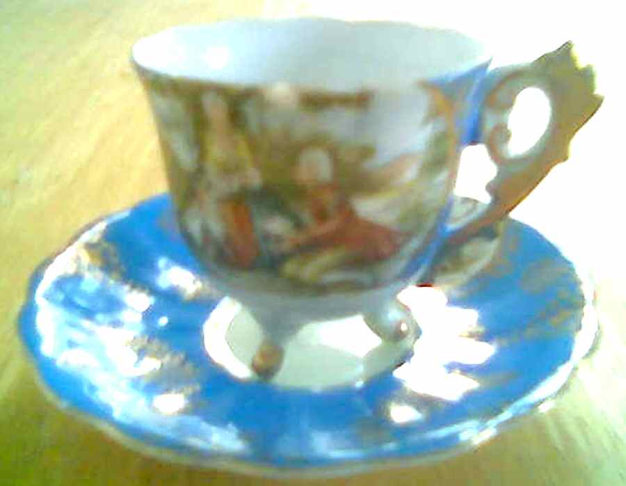 UC517 Footed Demitasse Cup & Saucer Set by Unknown Manufacturer-1