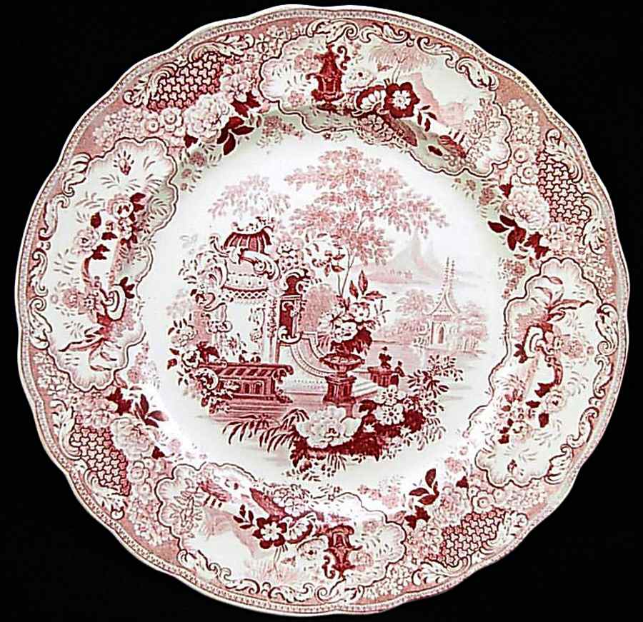 Sicilian Red Dinner Plate by England-1