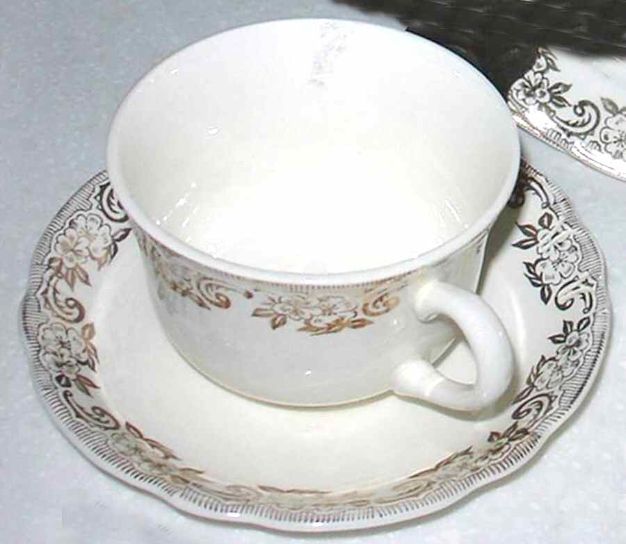 ILL33 Flat Cup & Saucer Set by Illinois China -1