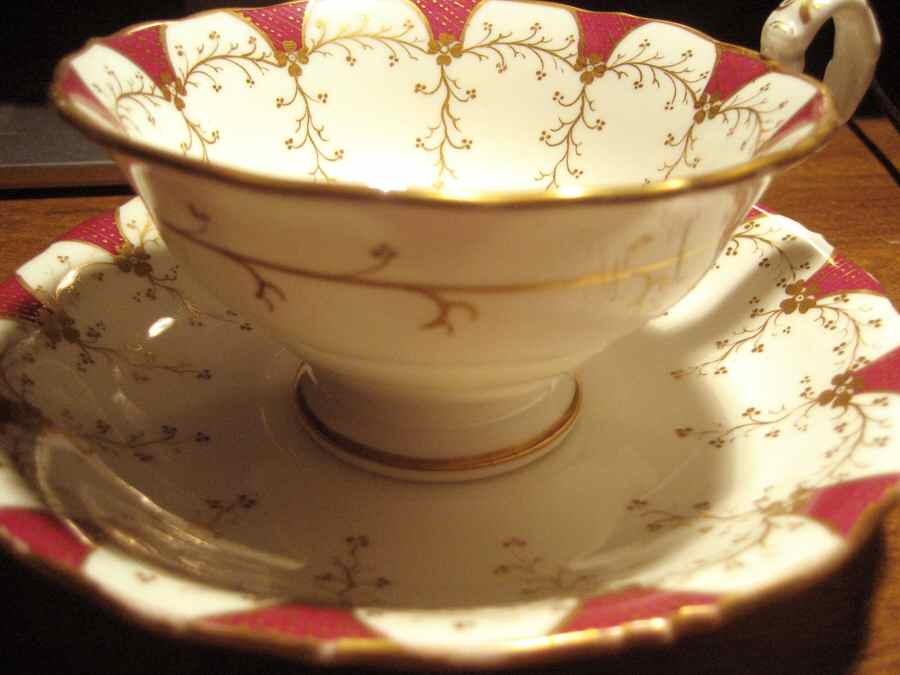 6461 Footed Cup & Saucer Set by Unknown Manufacturer-1