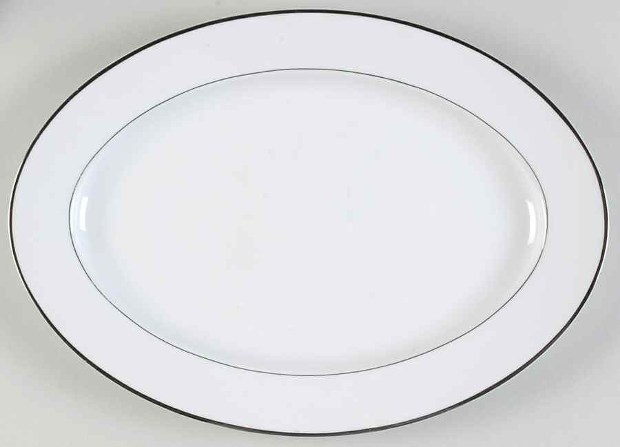 Wedding Day Platinum 14" Oval Serving Platter by United Surgical Steel-1