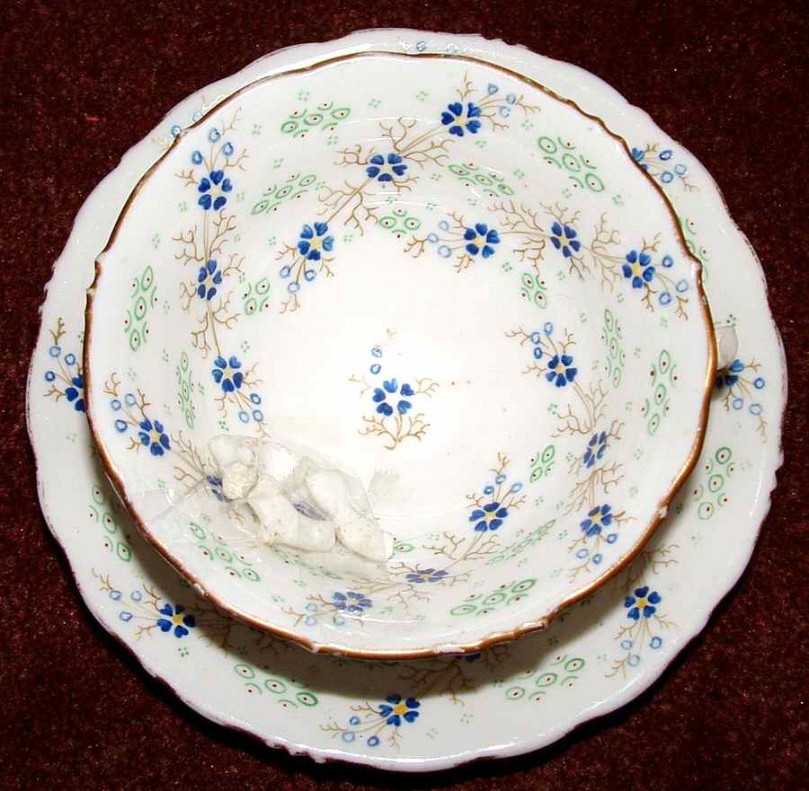 2663 Footed Cup & Saucer Set by Unknown Manufacturer-1