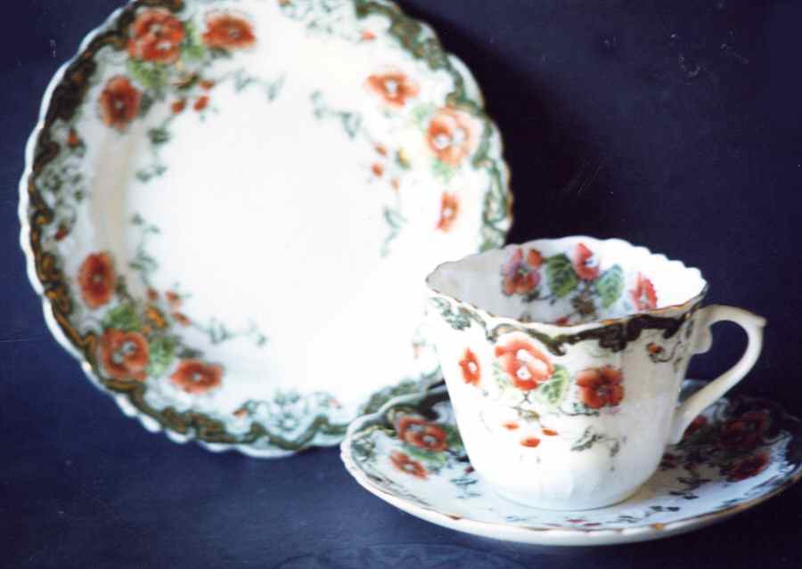 2437 Flat Cup & Saucer Set by England-1