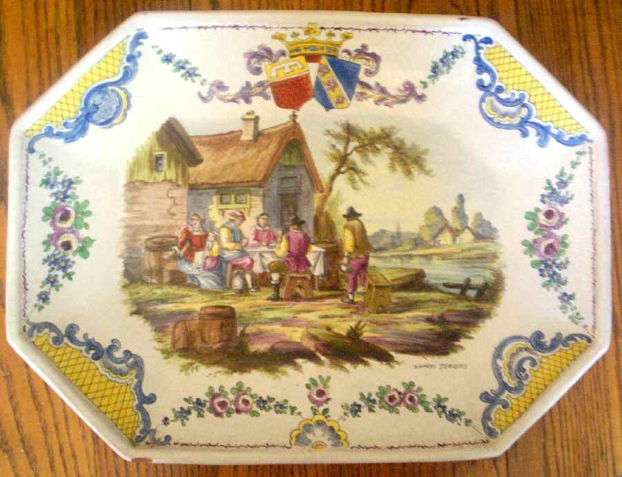 1737 14" Rectangular Serving Platter by Veuve Perrin-1