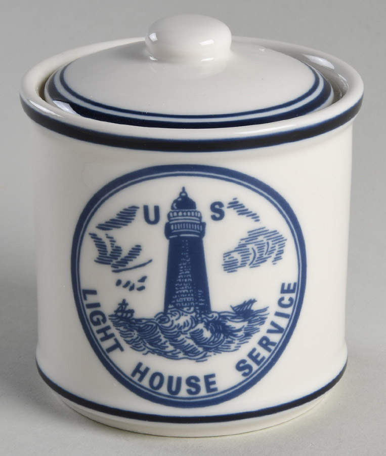 Navy Blue Collection Sugar Bowl & Lid by Unknown Manufacturer-1