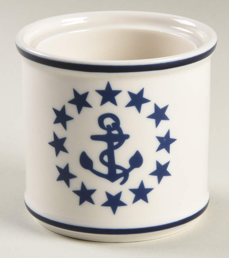 Navy Blue Collection Sugar Bowl No Lid by Unknown Manufacturer-1