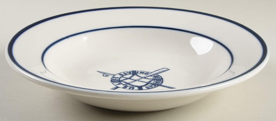 Navy Blue Collection Large Rim Soup Bowl by Unknown Manufacturer-1