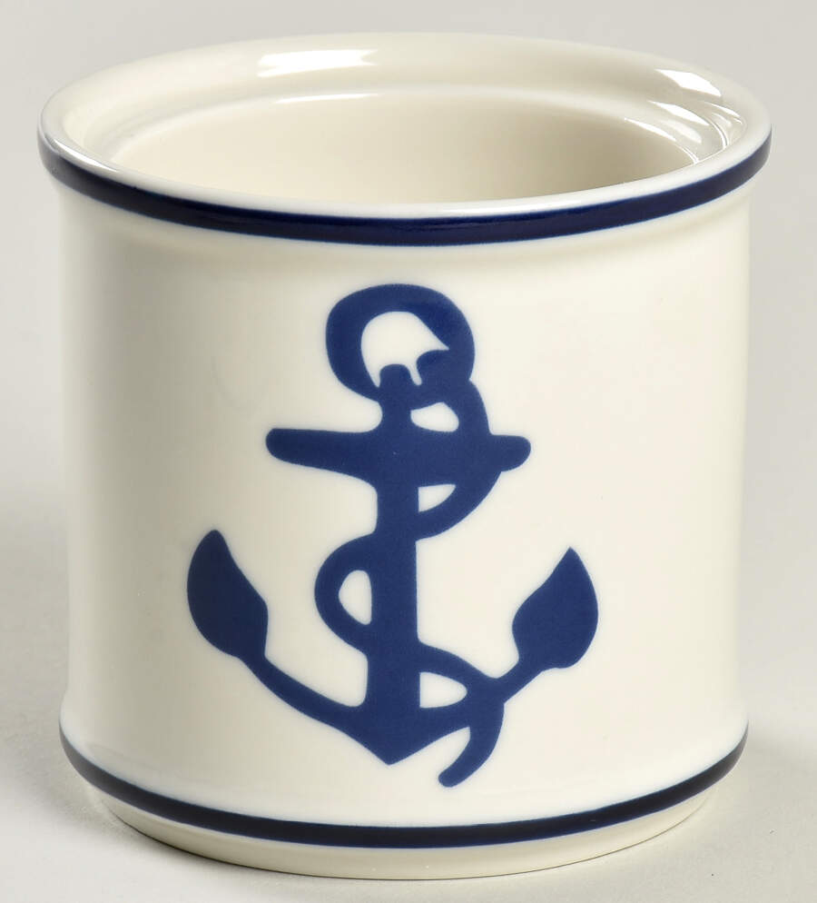 Navy Blue Collection Sugar Bowl No Lid by Unknown Manufacturer-1