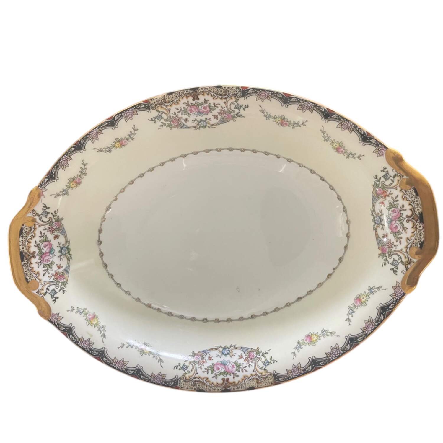 Old English 10" Oval Vegetable Bowl by Unknown Manufacturer-1