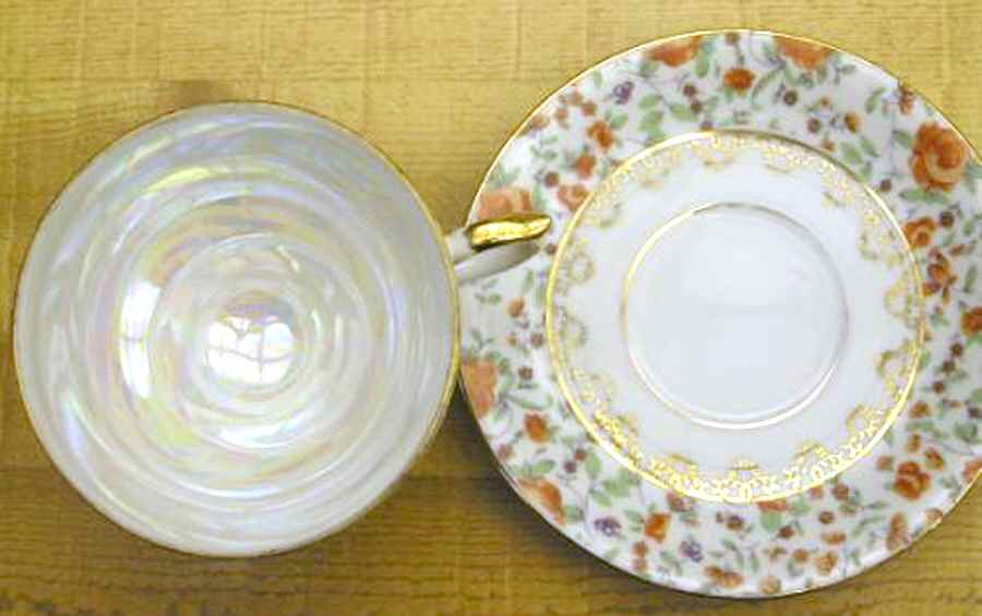 C7120 Footed Cup & Saucer Set by Japan-1