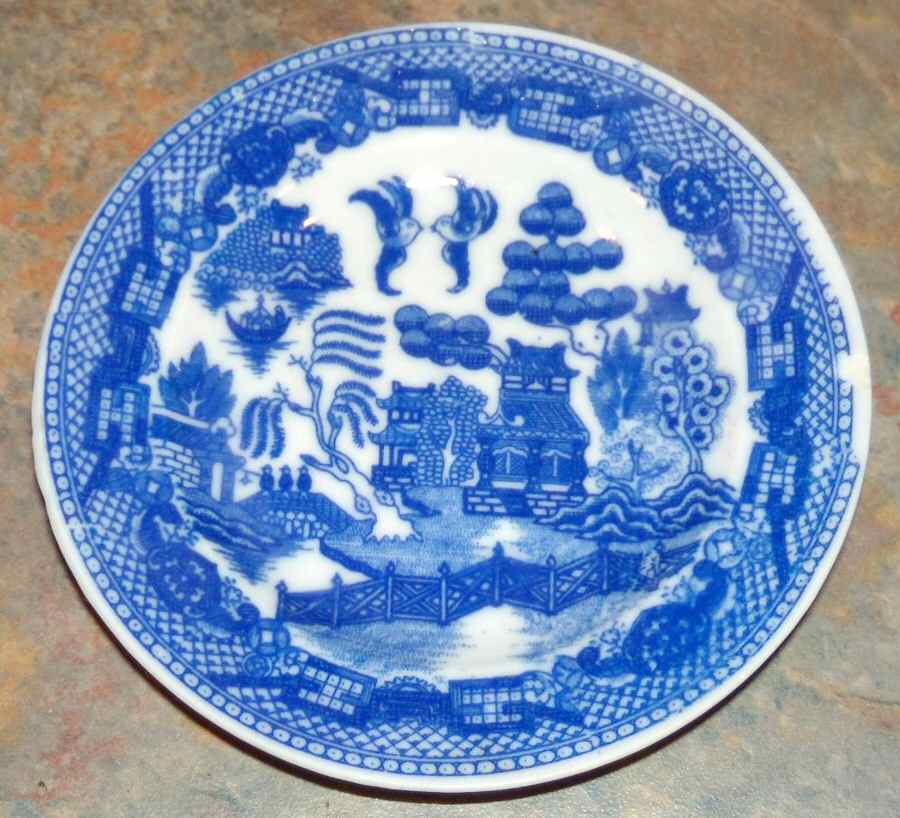 Willow (Blue, No Marks) Coaster by Unknown Manufacturer-1