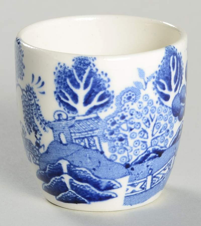 Willow (Blue, No Marks) Toothpick Holder by Unknown Manufacturer-1