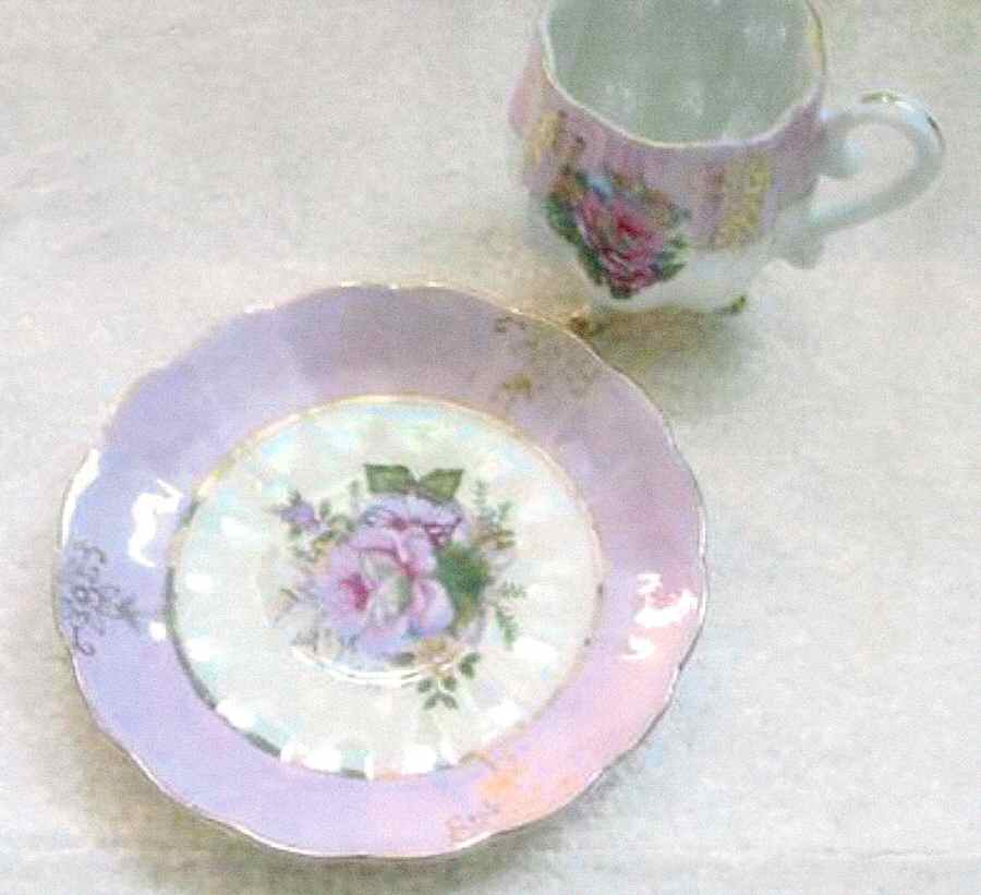 N310-7 Flat Cup & Saucer Set by Japan-1