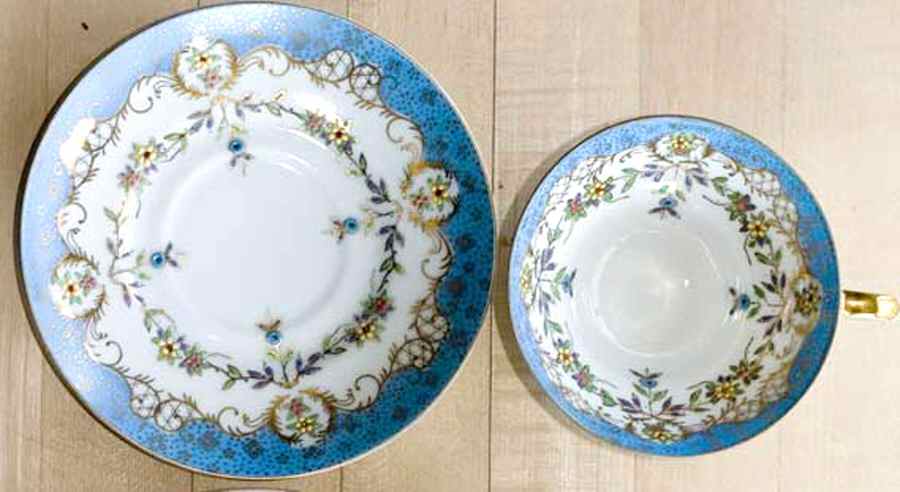 K-100 Footed Cup & Saucer Set by Sadek-1