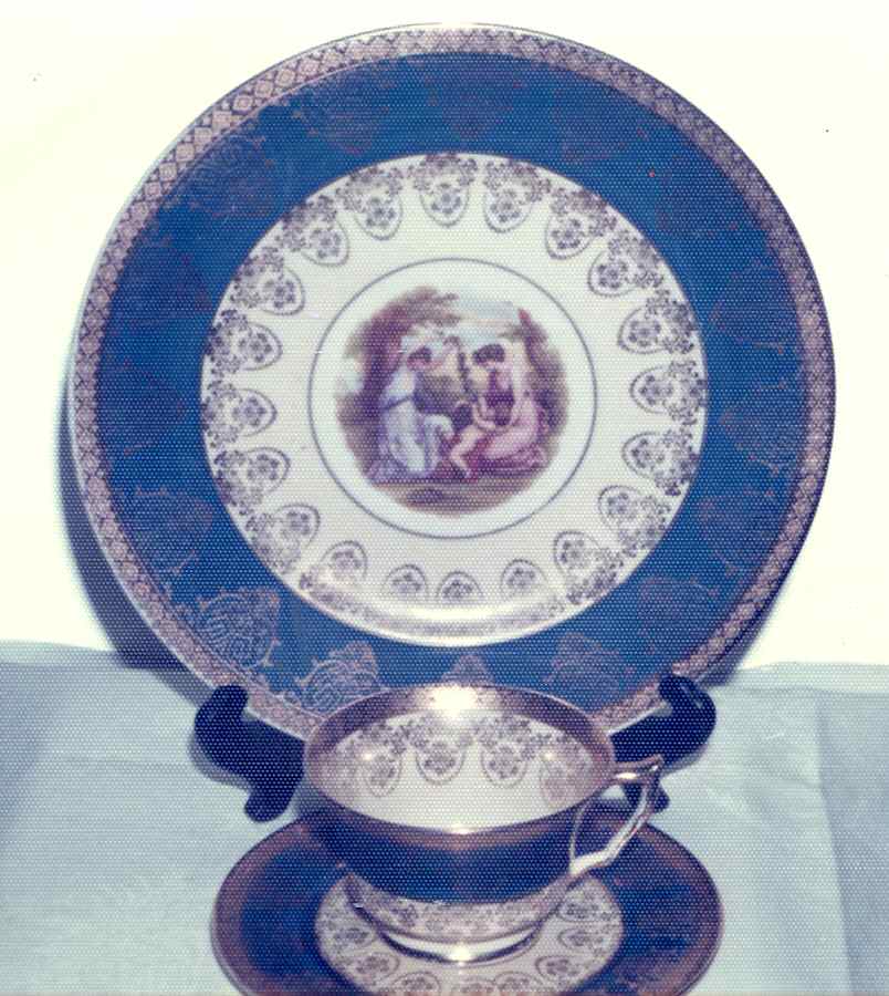 UC98 Blue Dinner Plate by Unknown Manufacturer-1