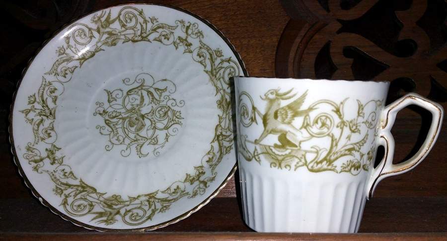 Griffin Flat Cup & Saucer Set by England-1