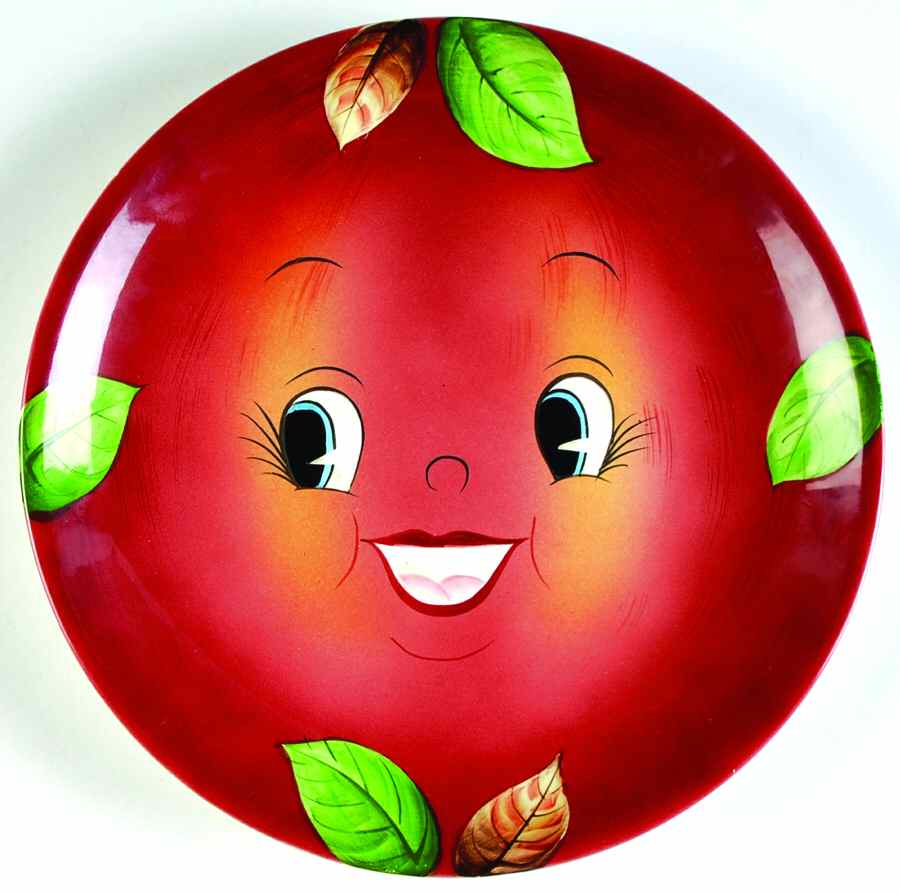 Apple Face Dinner Plate by Ucagco-1