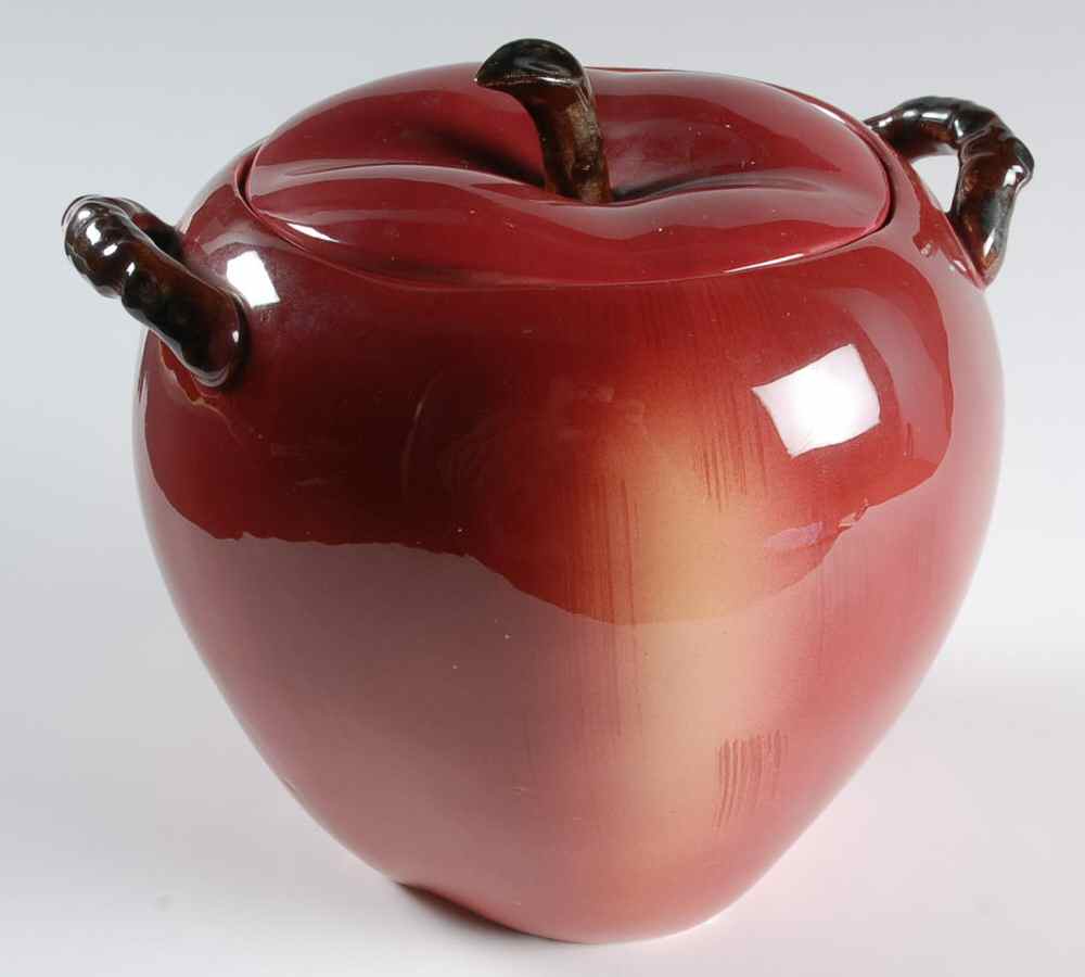 Apple Face Cookie Jar & Lid by Ucagco-1