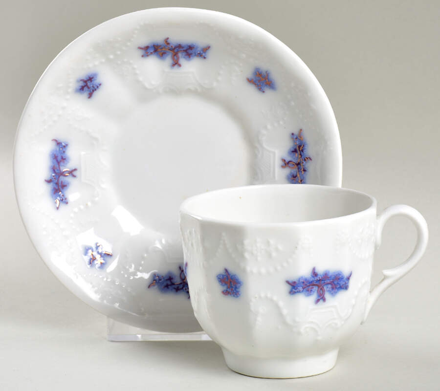 Chelsea 3 Footed Cup & Saucer Set by Adderley-1