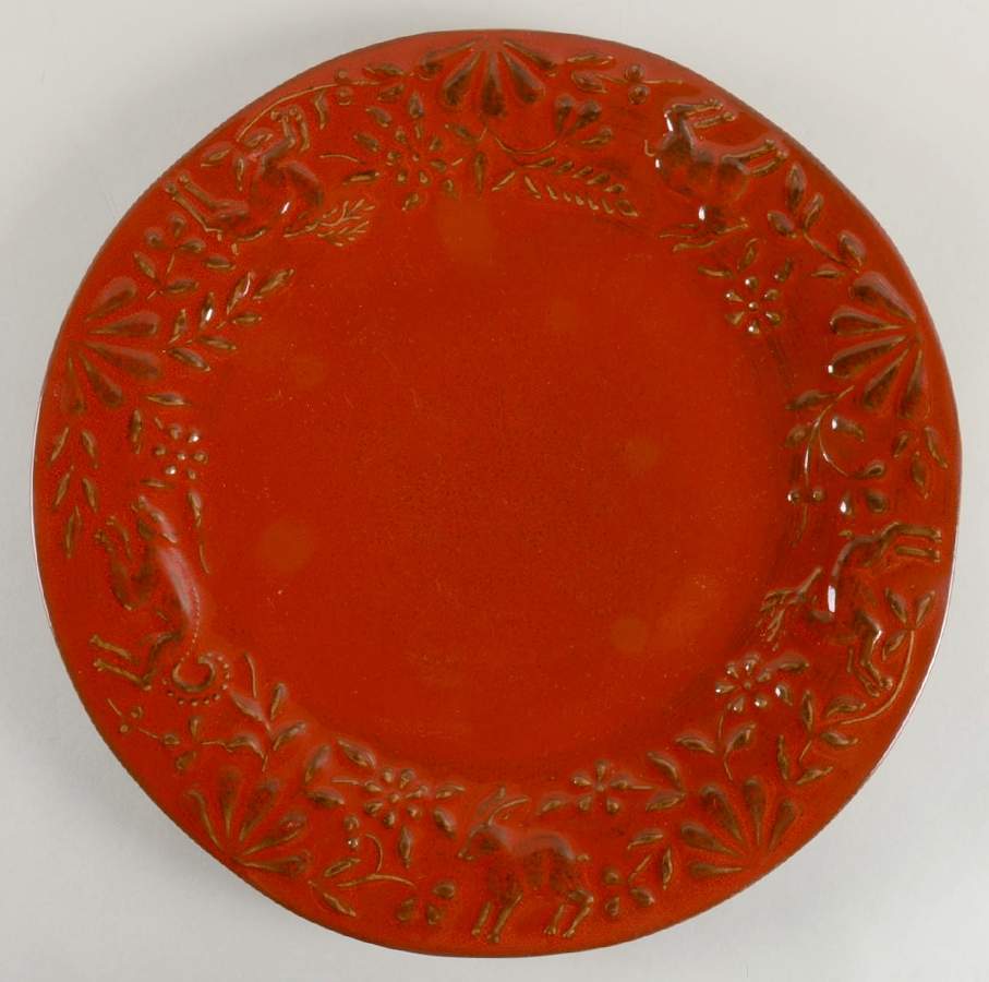 UME3 Red 14" Chop Plate (Round Platter) by Umbriaverde Ceramich-1