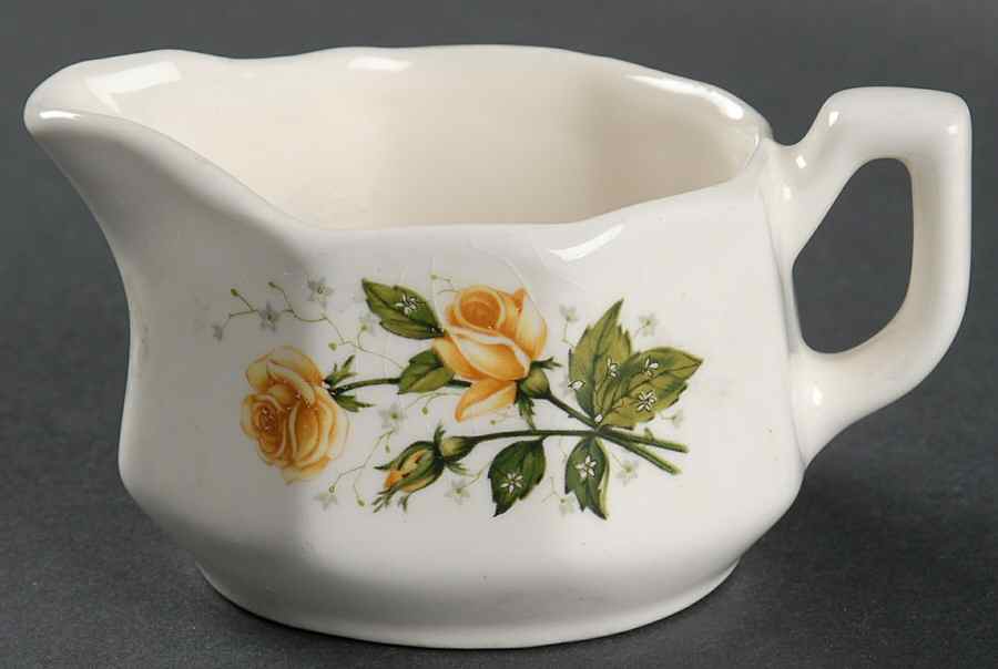 Yellow Cathy's Rose Creamer by Mount Clemens-1