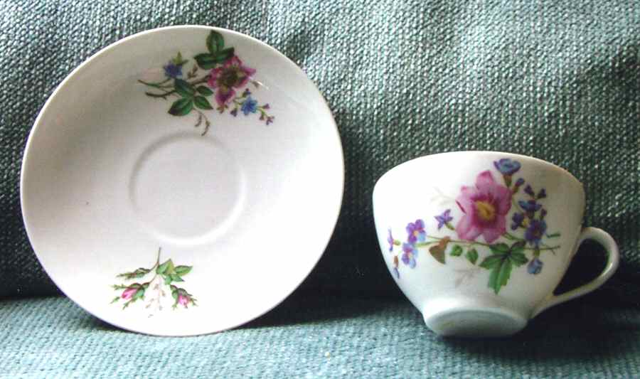 UC753 Footed Cup & Saucer Set by Unknown Manufacturer-1
